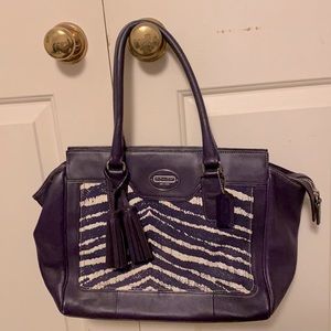 Coach Purple Zebra bag